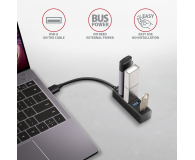 Axagon HUE-M1A, 4x USB 3.2 Gen 1 MINI hub, metalowy, USB-A 20cm - 1353430 - zdjęcie 3